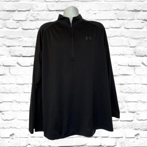 Under Armour HeatGear Men’s XXL - Black Quarter-Zip - Lightweight Pullover Shirt - Picture 1 of 10